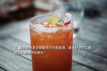 2、感觉贵州茅台镇很多好的酱香酒，诸多好酒的后面，真正的酿酒师有哪些？