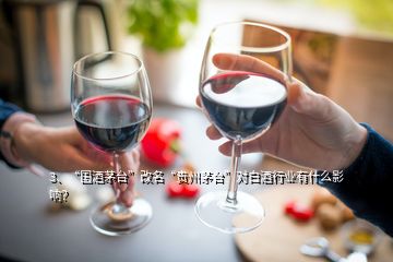 3、“国酒茅台”改名“贵州茅台”对白酒行业有什么影响？