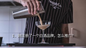 1、刚注册了一个白酒品牌，怎么推广？