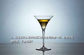 3、有没有什么液体物质口感完全和白酒一样，但是没有酒精度，不会喝醉？