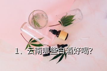 1、云南哪些白酒好喝？