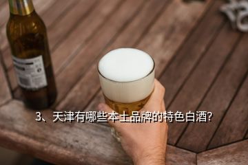 3、天津有哪些本土品牌的特色白酒？