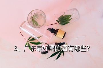 3、广东最好喝的酒有哪些？