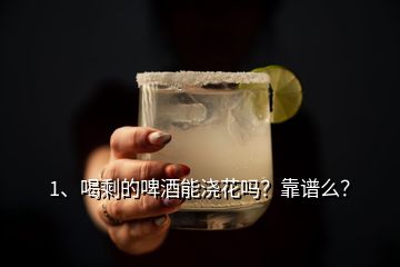 1、喝剩的啤酒能浇花吗？靠谱么？