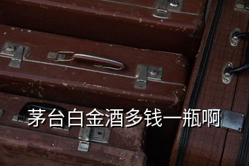 茅台白金酒多钱一瓶啊