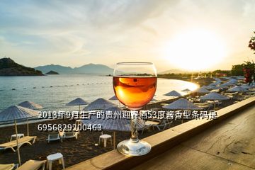 2013年9月生产的贵州迎宾酒53度酱香型条码是6956829200463