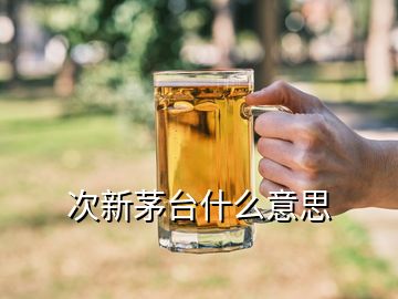 次新茅台什么意思