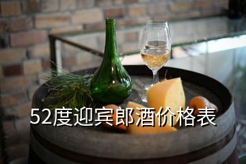 52度迎宾郎酒价格表