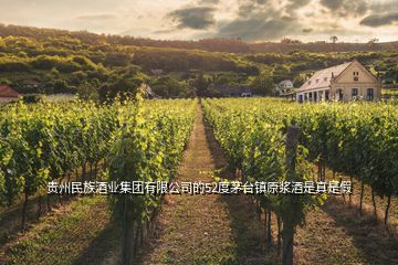 贵州民族酒业集团有限公司的52度茅台镇原浆酒是真是假