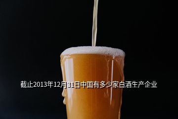 截止2013年12月31日中国有多少家白酒生产企业