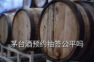 茅台酒预约抽签公平吗