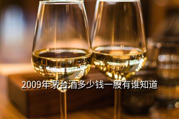 2009年茅台酒多少钱一股有谁知道