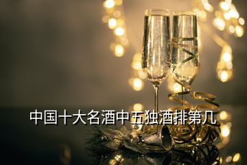 中国十大名酒中五独酒排第几