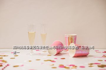 四川剑南春集团有限责任公司与四川剑南春酒厂有限公司是一