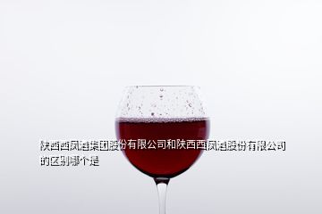 陕西西凤酒集团股份有限公司和陕西西凤酒股份有限公司的区别哪个是