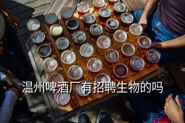 温州啤酒厂有招聘生物的吗