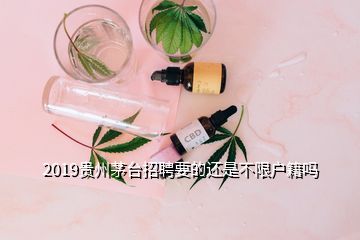 2019贵州茅台招聘要的还是不限户籍吗