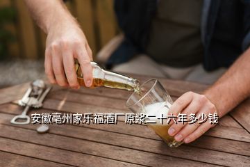 安徽亳州家乐福酒厂原浆二十六年多少钱