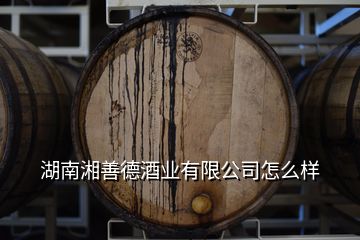 湖南湘善德酒业有限公司怎么样