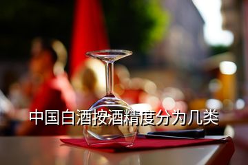 中国白酒按酒精度分为几类