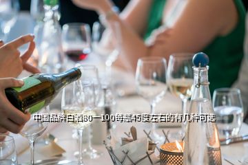 中国品牌白酒80一100每瓶45度左右的有几种可选