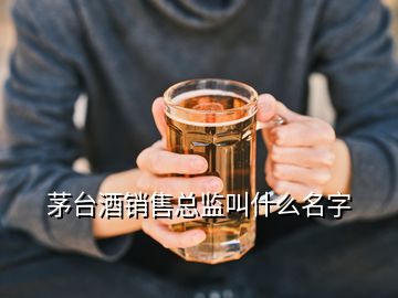 茅台酒销售总监叫什么名字