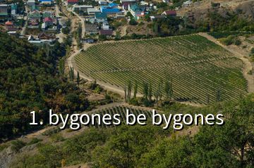 1. bygones be bygones