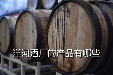 洋河酒厂的产品有哪些