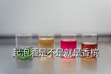 起泡酒是不是就是香槟