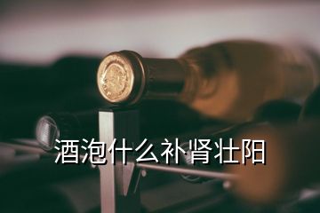酒泡什么补肾壮阳