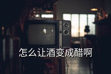 怎么让酒变成醋啊