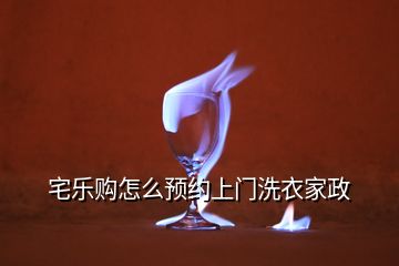 宅乐购怎么预约上门洗衣家政