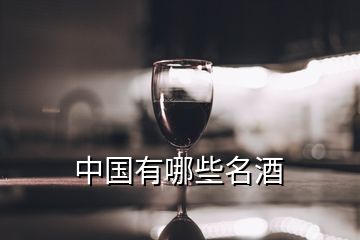 中国有哪些名酒