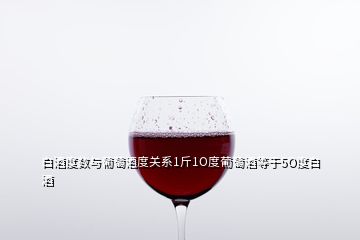 白酒度数与葡萄酒度关系1斤1O度葡萄酒等于5O度白酒