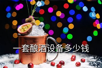 一套酿酒设备多少钱