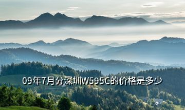 09年7月分深圳W595C的价格是多少