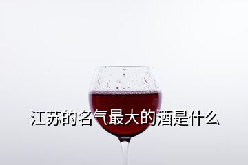 江苏的名气最大的酒是什么