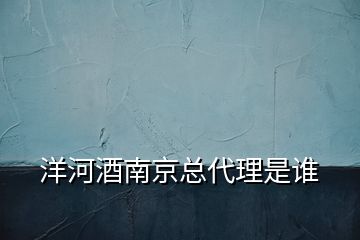 洋河酒南京总代理是谁