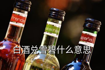 白酒兑雪碧什么意思