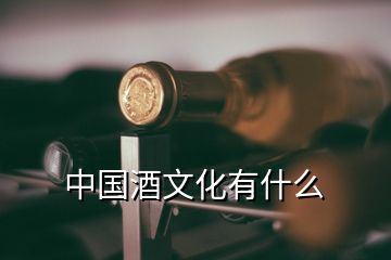 中国酒文化有什么