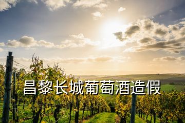 昌黎长城葡萄酒造假