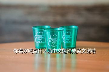 你喜欢喝点什么酒中文翻译成英文谢啦