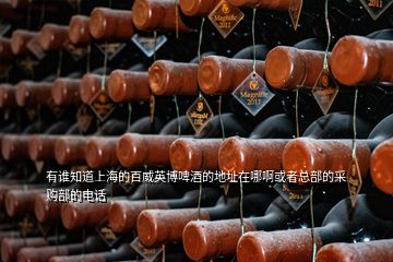 有谁知道上海的百威英博啤酒的地址在哪啊或者总部的采购部的电话