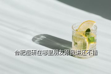 合肥痘研在哪里朋友跟我讲还不错