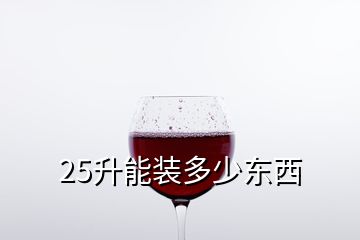 25升能装多少东西