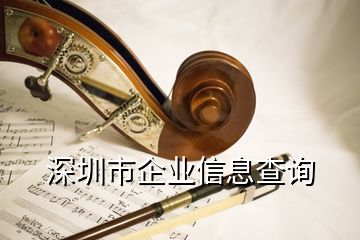 深圳市企业信息查询
