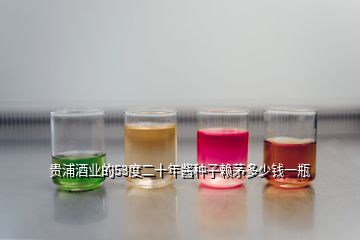 贵浦酒业的53度二十年酱种子赖茅多少钱一瓶
