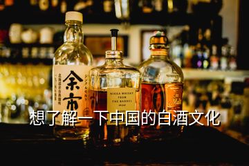 想了解一下中国的白酒文化