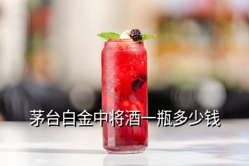 茅台白金中将酒一瓶多少钱