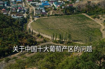 关于中国十大葡萄产区的问题